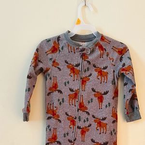 Carter's Christmas Holiday Toddler Micro fleece Blanket Sleeper Pajama